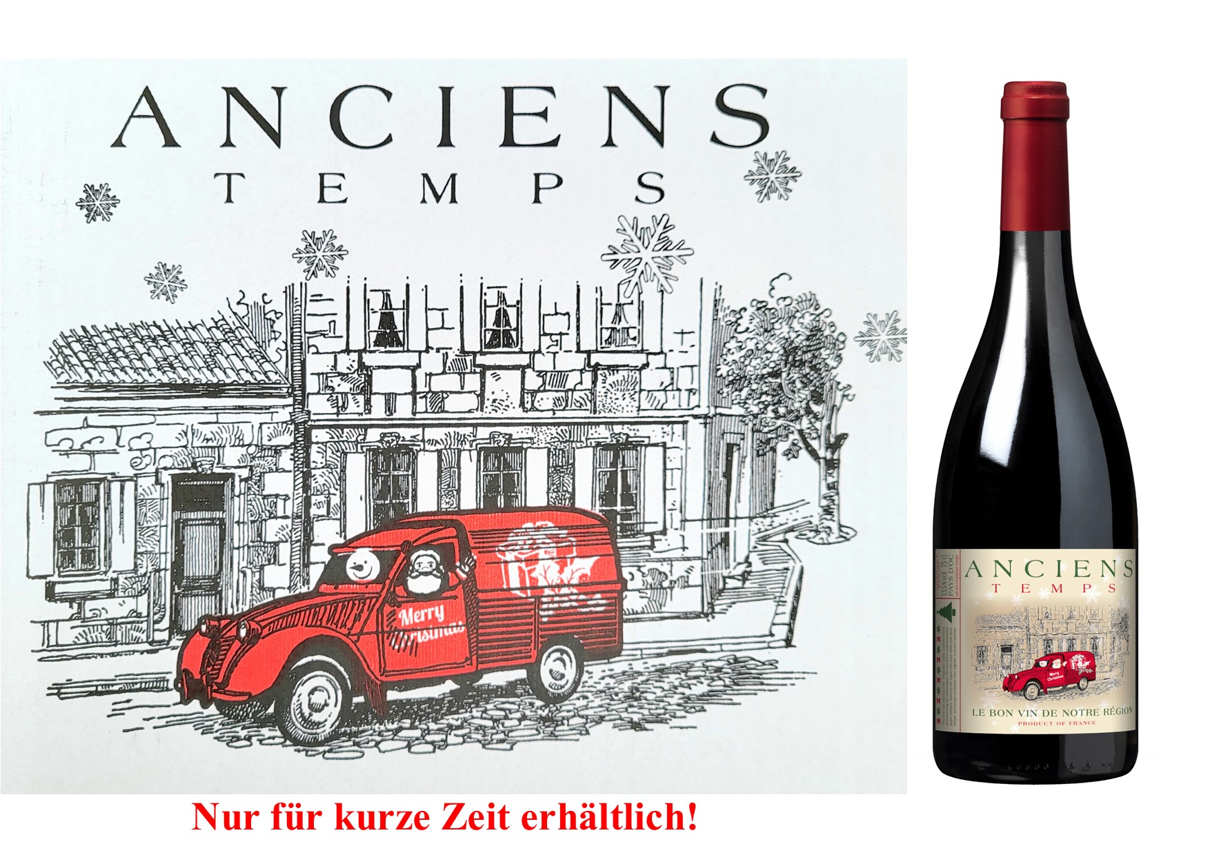 Anciens Temps Cabernet Syrah IGP 2021  Weihnachtsedition - Edition Noël Rouge